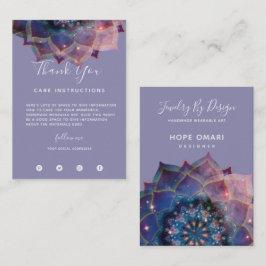 Cartão De Visita Nebulosa em Flor | Mandala