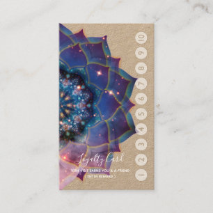 Cartão De Visita Nebulosa em Flor Mandala