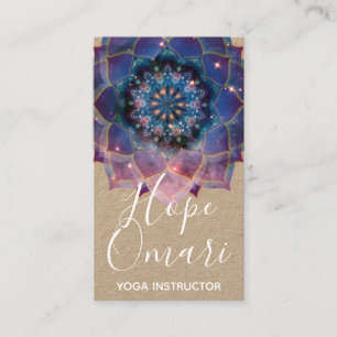 Cartão De Visita Nebulosa em Flor Mandala