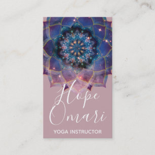 Cartão De Visita Nebulosa em Flor Mandala