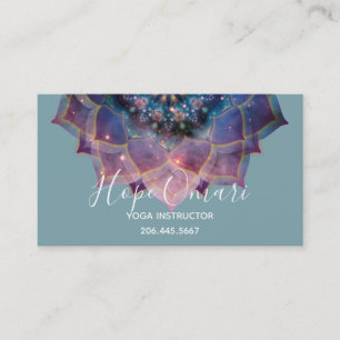 Cartão De Visita Nebulosa em Flor Mandala