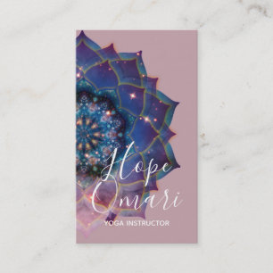 Cartão De Visita Nebulosa em Flor   Mandala
