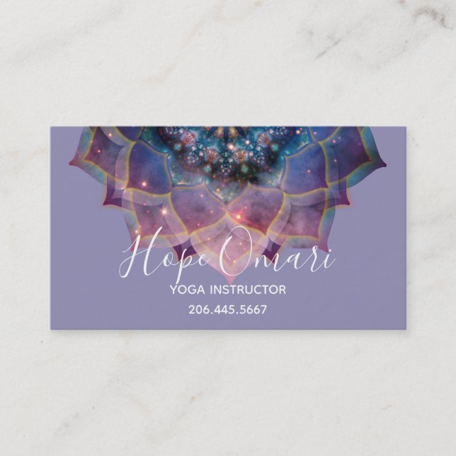Cartão De Visita Nebulosa em Flor | Mandala (Frente)