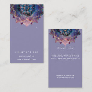 Cartão De Visita Nebulosa em Flor Mandala