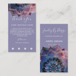 Cartão De Visita Nebulosa em Flor | Mandala