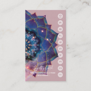 Cartão De Visita Nebulosa em Flor Mandala