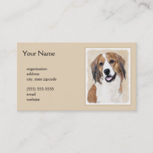 Cartão De Visita Nederlandse Kooikerhondje - Pintura de Cachorro