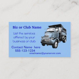 Cartão De Visita Negócio antigo Card2-customize de Dumptruck