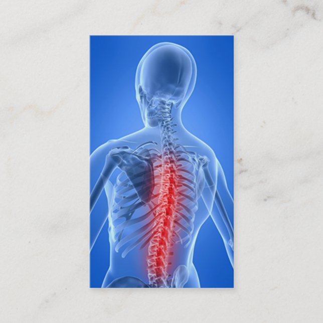 Cartão De Visita Negócio Card5 do Chiropractor (Frente)