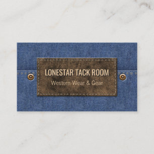 Cartão De Visita Negócio de couro do país do Tag de calças de ga