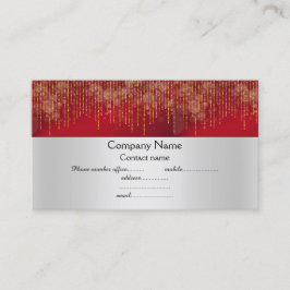 Cartão De Visita negócio de ouro brilhante vermelho