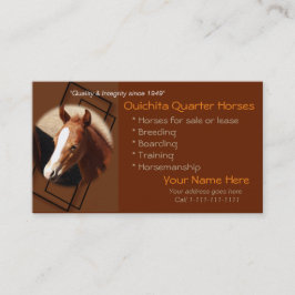 Cartão De Visita Negócio de um quarto Cards-1-customize do cavalo &