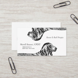 Cartão De Visita Negócio do cão de Basset Hound
