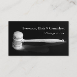 Cartão De Visita Negócio elegante do advogado do juiz do Gavel de