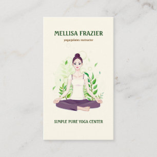 Cartão De Visita Negócio/instrutor da meditação de Pilates da io
