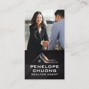 Cartão De Visita Negócio Logotipo de Imóveis Finanças