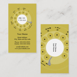 Cartão De Visita Negócio retro/cartão de visita do amarelo do
