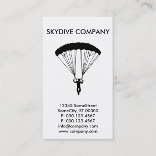 Cartão De Visita negócio skydive personalizado