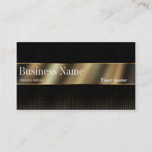 Cartão De Visita Negócios, 3,5" x 2,0", Dourado preto, verde/alto,