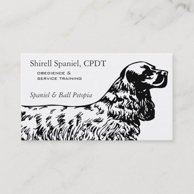 Cartão De Visita Negócios com Cocker Spaniel (Frente)