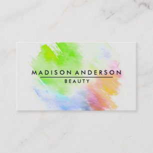 Cartão De Visita Negócios de Beleza Simples e Clássica Moderna com 