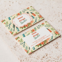 Negócios de Estilista de Cabelo Floral de Pêssego