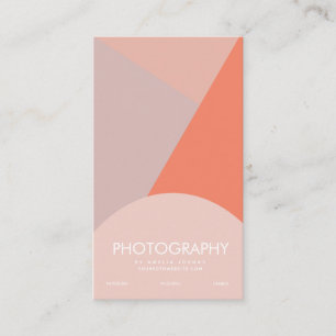 Cartão De Visita Negócios de Fotografia Quatro Tons Colorblock 