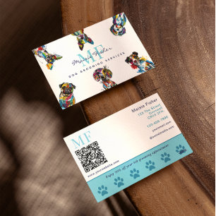 Cartão De Visita Negócios de QR Code e Recompensa de Fidelidade par