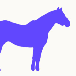 Cartão De Visita Negócios de Treinador de Cavalos Azul Simples e Mo
