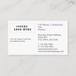 Cartão De Visita Negócios detalhados e branco corporativo e azul