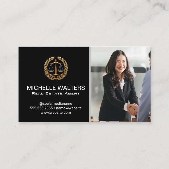 Cartão De Visita Negócios | Mão Agitada (Frente)