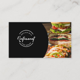 Cartão De Visita Negócios Modernos de Alimentação Fotos Personaliza