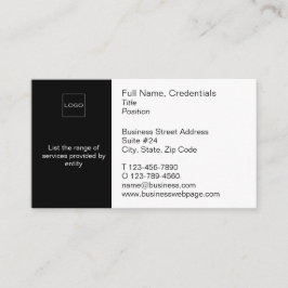 Cartão De Visita Negócios modernos, logotipo corporativo em preto e