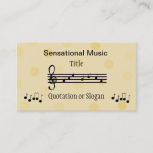 Cartão De Visita Negócios Sensacionais da Música