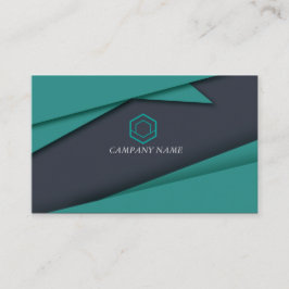 Cartão De Visita Negócios Verdes Elegantes Profissionais