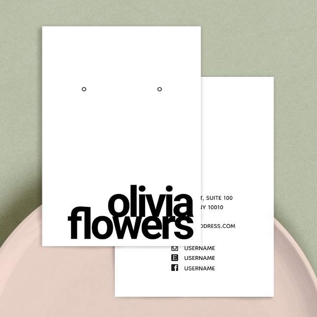 Cartão De Visita Negra e Branca Branca com Narração Moderna (Criador carregado)