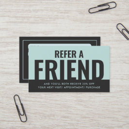 Cartão De Visita Negrito moderno e simples Consulte uma consulta de