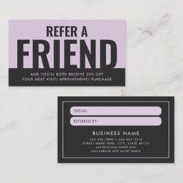 Cartão De Visita Negrito moderno e simples Consulte uma consulta de