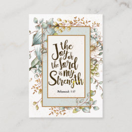 Cartão De Visita Nehemiah 8:10 A alegria do Senhor é minha força