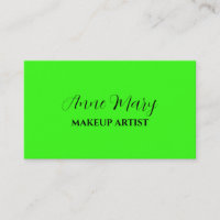 Neon Green Bright Colorful Makeup Artist Salon