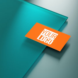 Cartão de visita Neon laranja - adicione seu logot