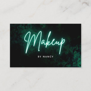 Cartão De Visita Neon Makeup Verde