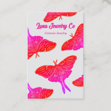 Cartão de Visita Neon Mística Mariposa Lua