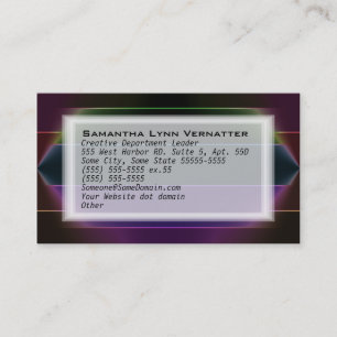 Cartão De Visita Neon Rainbow Stripes