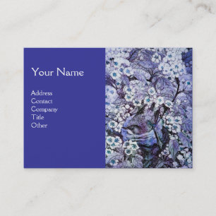 Cartão De Visita NEST DO PÁSSARO,monograma,branco azul