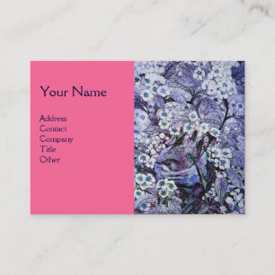 Cartão De Visita NEST DO PÁSSARO,monograma,rosa branco azul