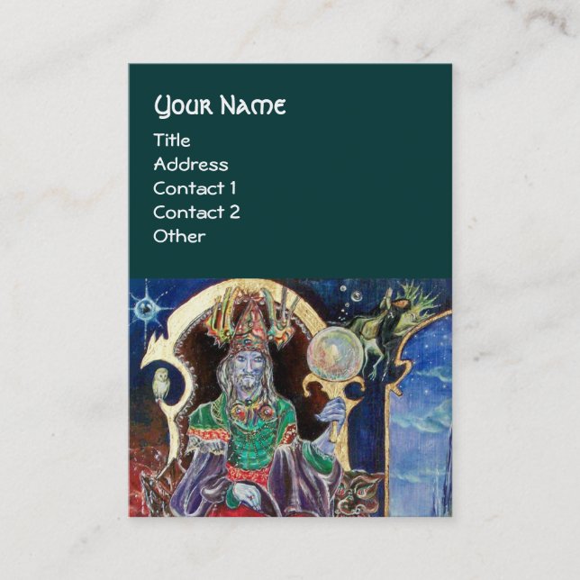 Cartão De Visita NEUROMANCER, azul vermelho (Frente)