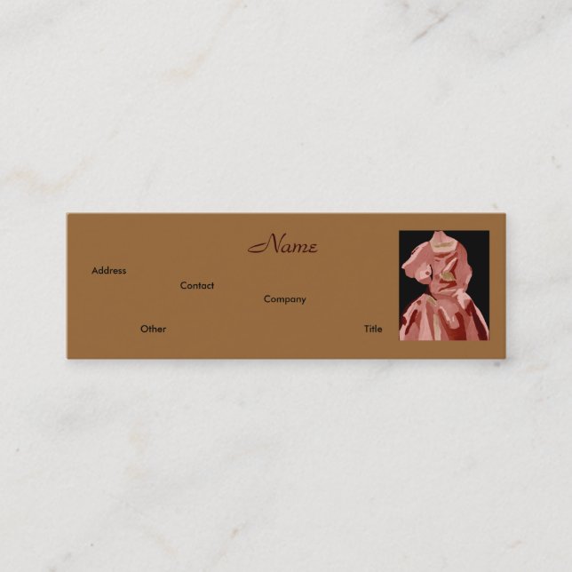 Cartão de visita Neutral II do Designer de Moda (Frente)