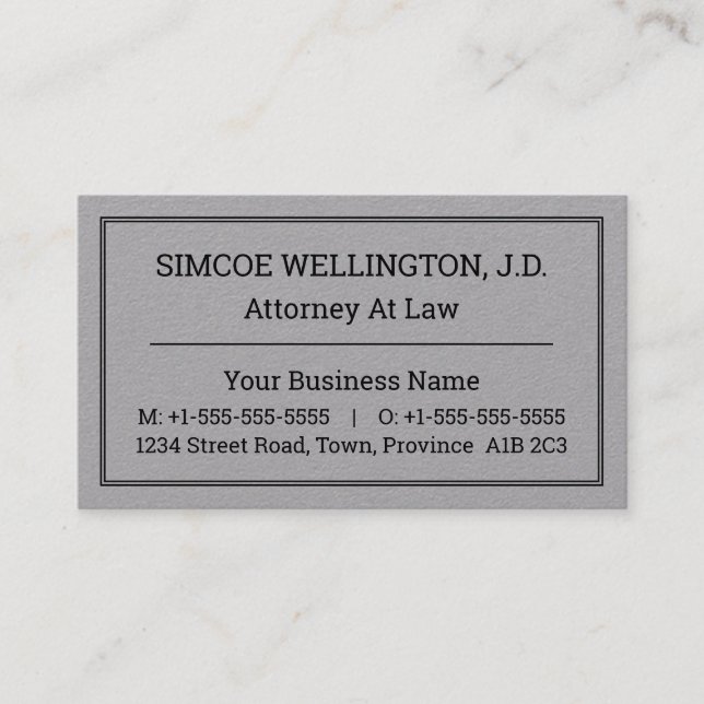 Cartão de visita Neutro, Conservador e Dapper (Frente)