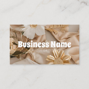 Cartão de visita neutro estético do Ouro